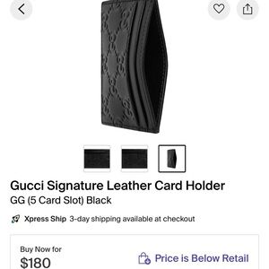 Gucci signature leather card holder